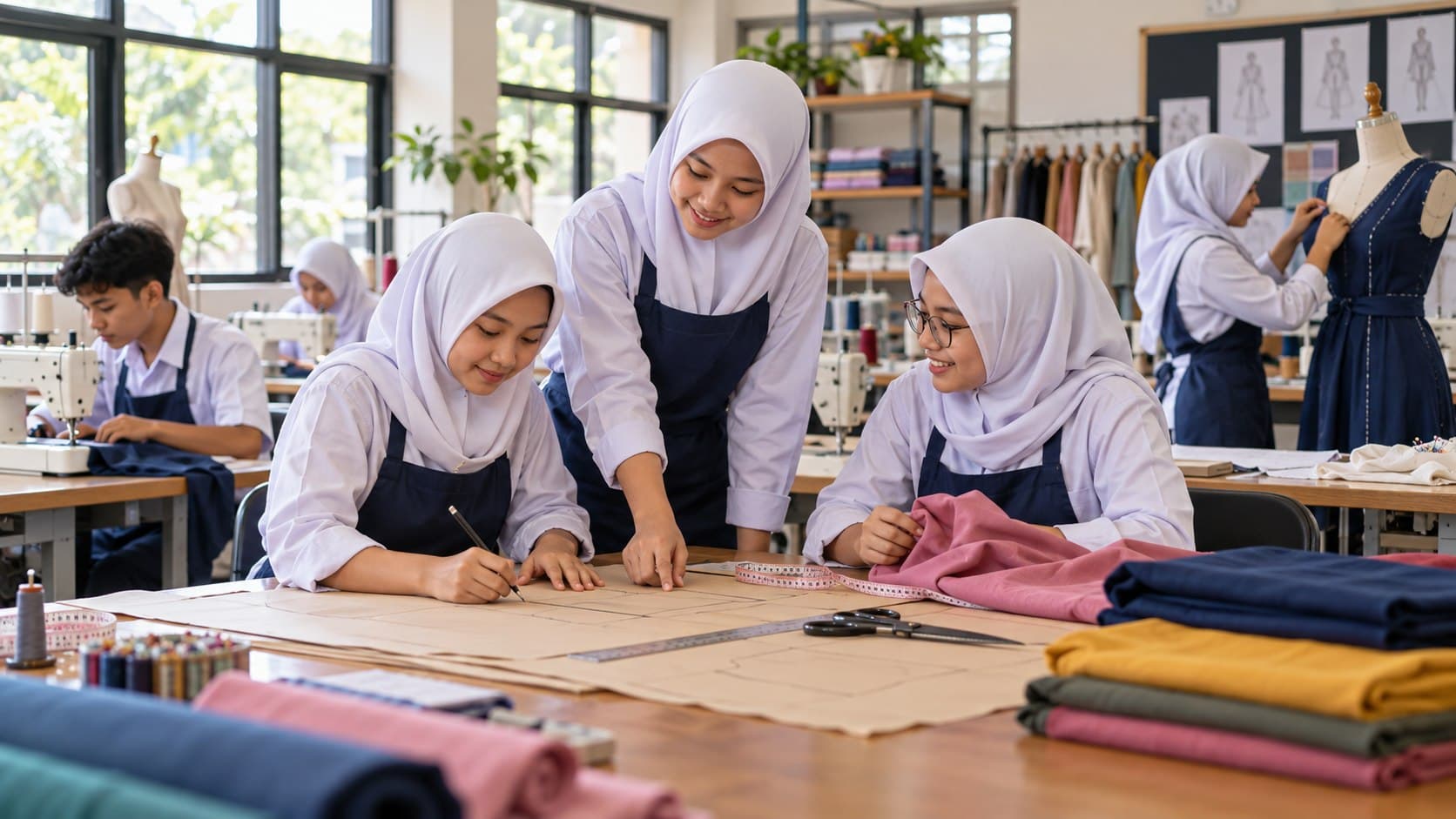 Kegiatan siswa jurusan Tata Busana